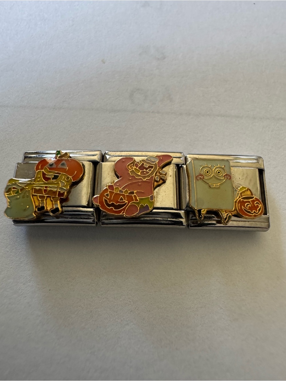 Halloween Enamel Vintage Charms Links- SpongeBob Square Pants